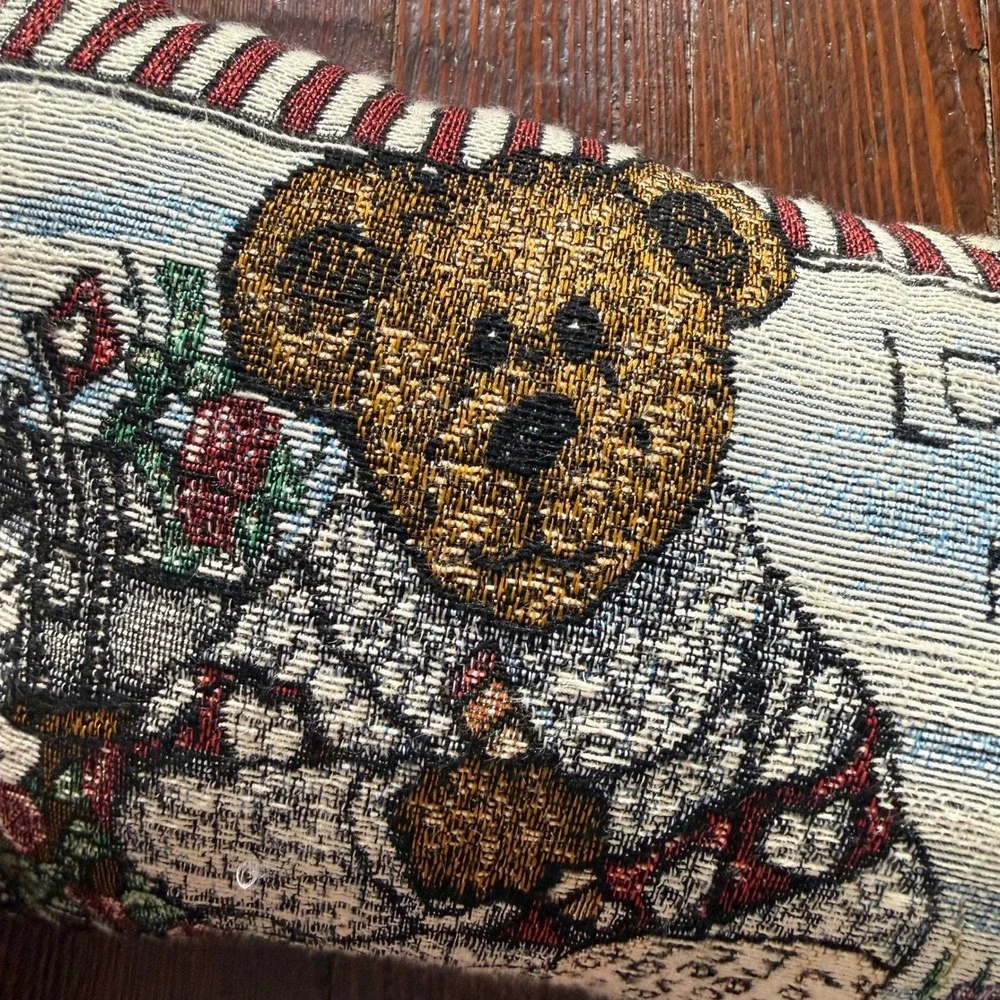 Boyds Bears & Friends Tapestry Accent Pillow Love Has No Rhyme‎ Or Reason Teddy
